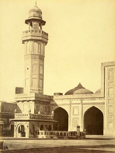 Wuzeer Khans Mosque,from the Quadrangle. Lahore