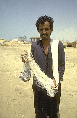 Fisherman with net