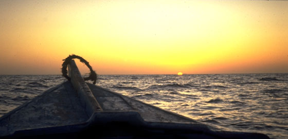 Sunset over Hawkes Bay, near Karachi