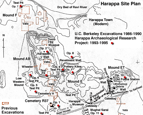 Harappa Site Map