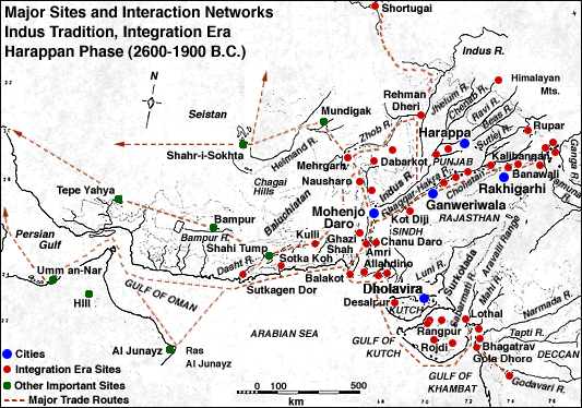 Ancient Indus Valley Map
